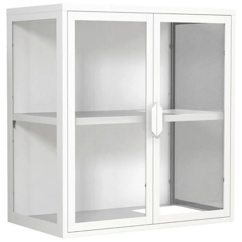 H&auml;ngevitrine in Wei&szlig;