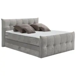 Boxspringbett 180/200 cm in Hellgrau