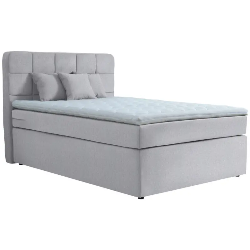 Boxspringbett 120/200 cm in Hellgrau