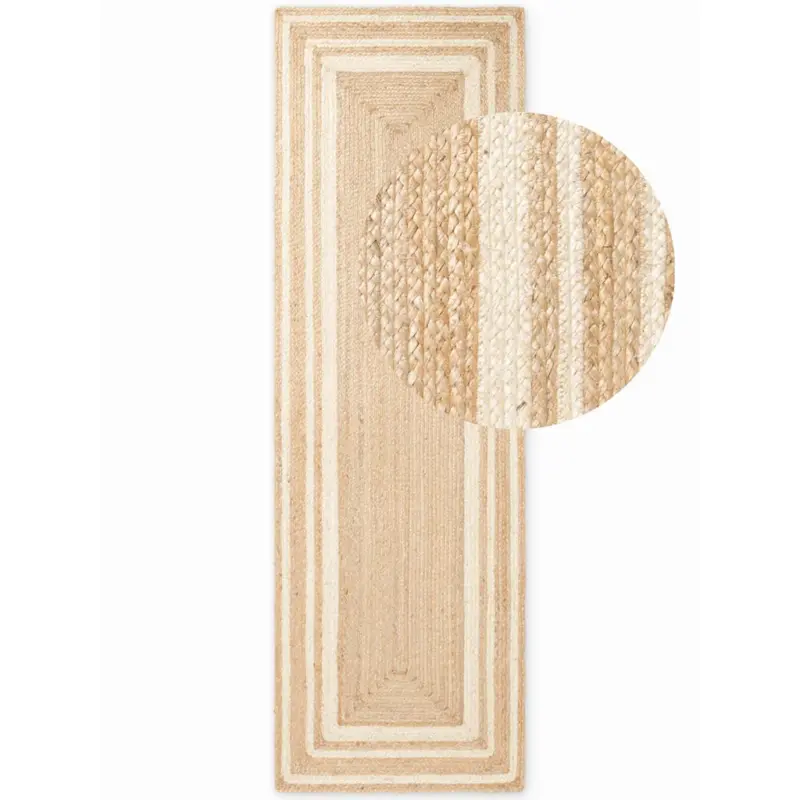 L&auml;ufer 70/200 cm Jutta Wei&szlig;, Goldbraun