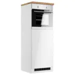 XXXLutz Lauterach - Ihr M&ouml;belhaus bei Bregenz Ger&auml;teumbauschrank 60/166/60 cm in Wei&szlig;, Eiche Wotan, Wei&szlig; Hochglanz