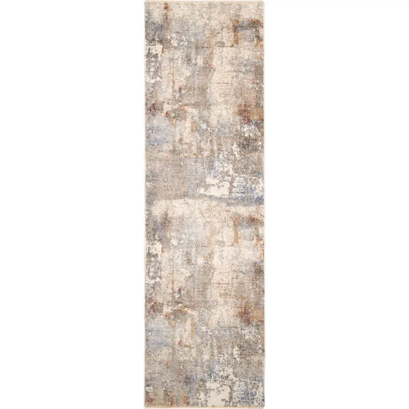 Webteppich 68/230 cm Creme, Hellgrau