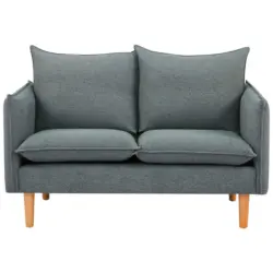 2-Sitzer-Sofa in Webstoff Dunkelgrau