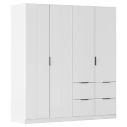 Dreht&uuml;renschrank in Wei&szlig;