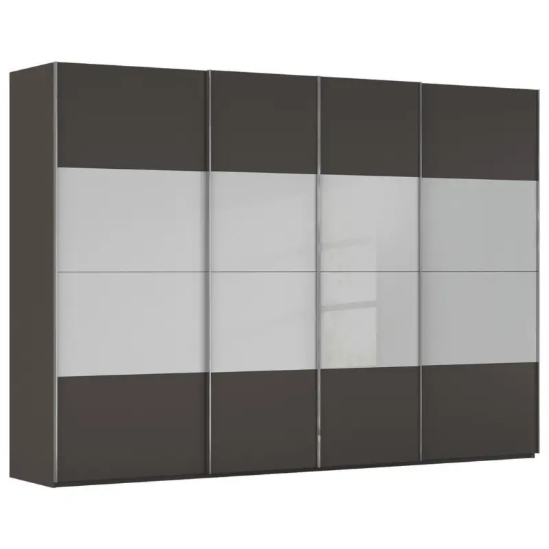 Schwebet&uuml;renschrank in Graphitfarben, Seidengrau
