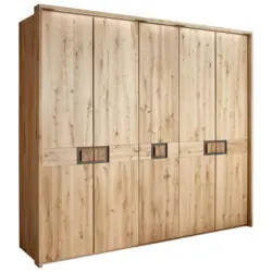 Dreht&uuml;renschrank in Eichefarben, Dunkelbraun