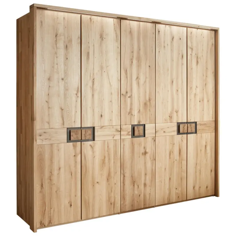 Dreht&uuml;renschrank in Eichefarben, Dunkelbraun