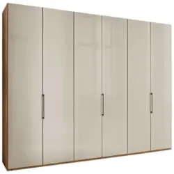 Dreht&uuml;renschrank in Champagner, Eiche Bianco