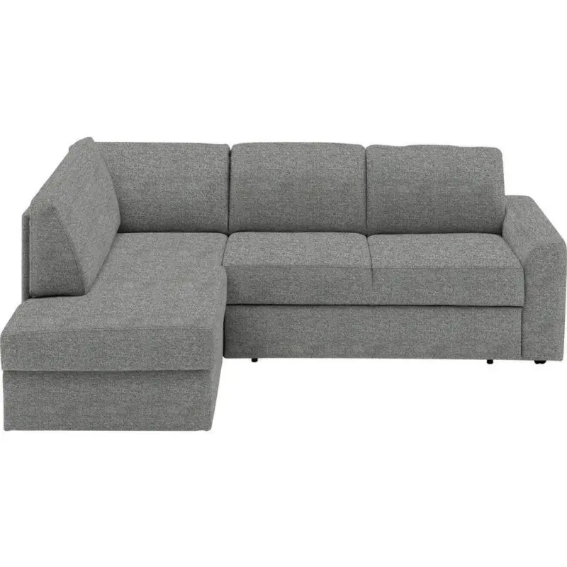 Ecksofa in Webstoff Hellgrau 165/224 cm