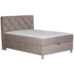 Boxbett 120/200 cm in Hellbraun