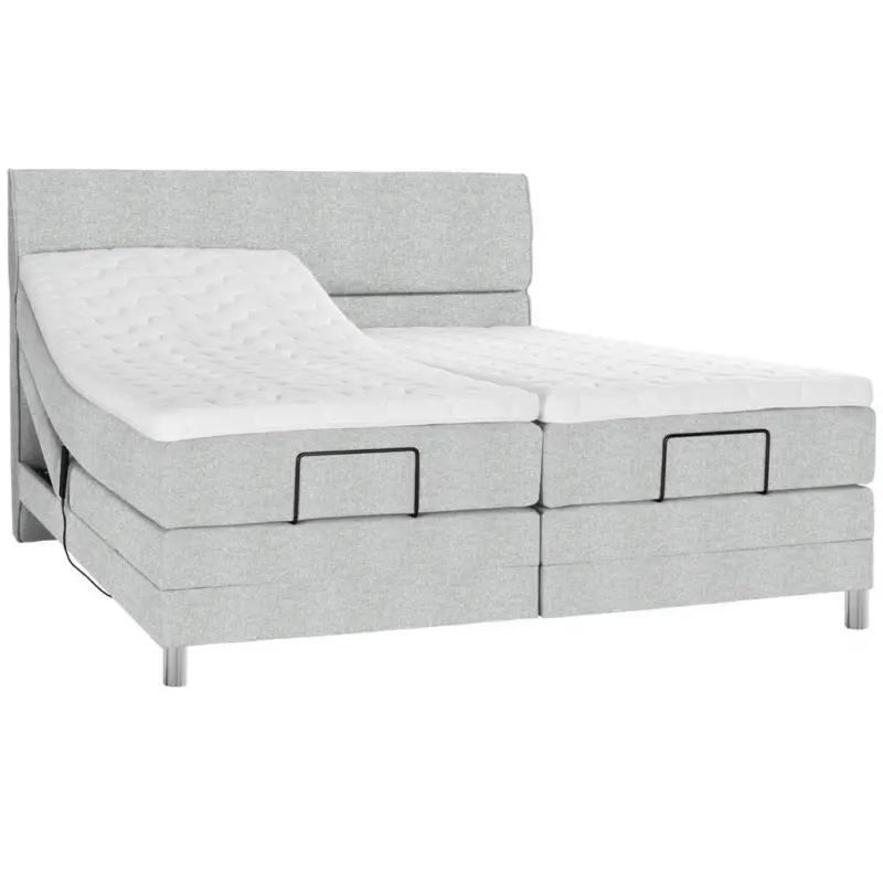 Boxspringbett 160/200 cm in Hellgrau