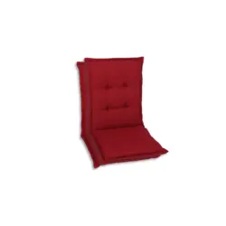 Sesselauflagenset in Kirschrot Uni