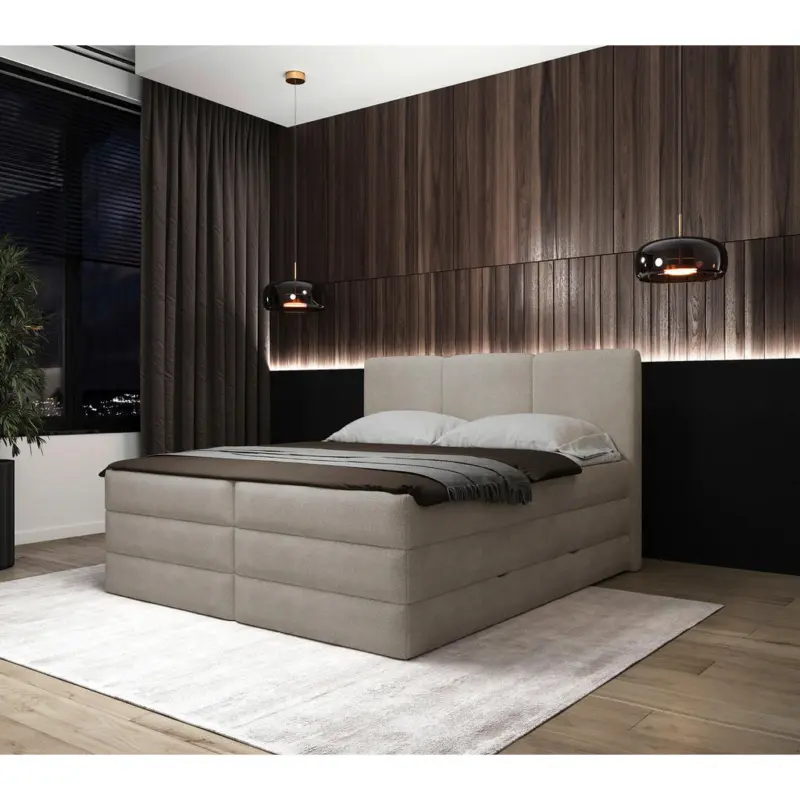 Boxspringbett 180/200 cm in Creme