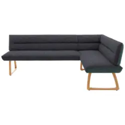 Eckbank 237/162 cm in Petrol, Dunkelgrau