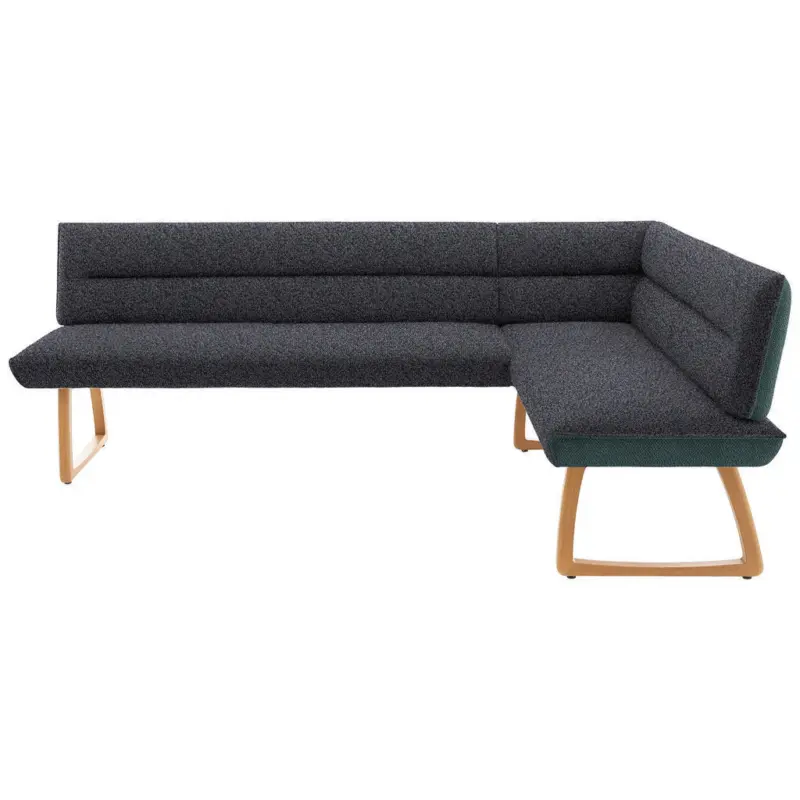 Eckbank 237/162 cm in Petrol, Dunkelgrau