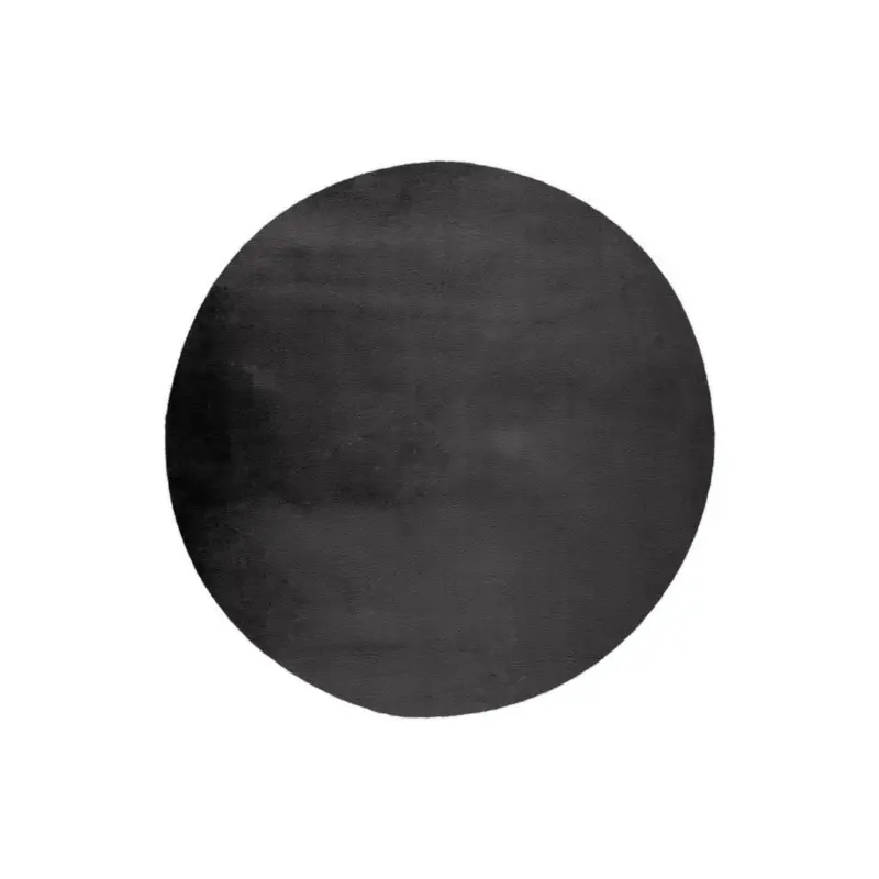 Hochflorteppich 160/160 cm Graphitfarben