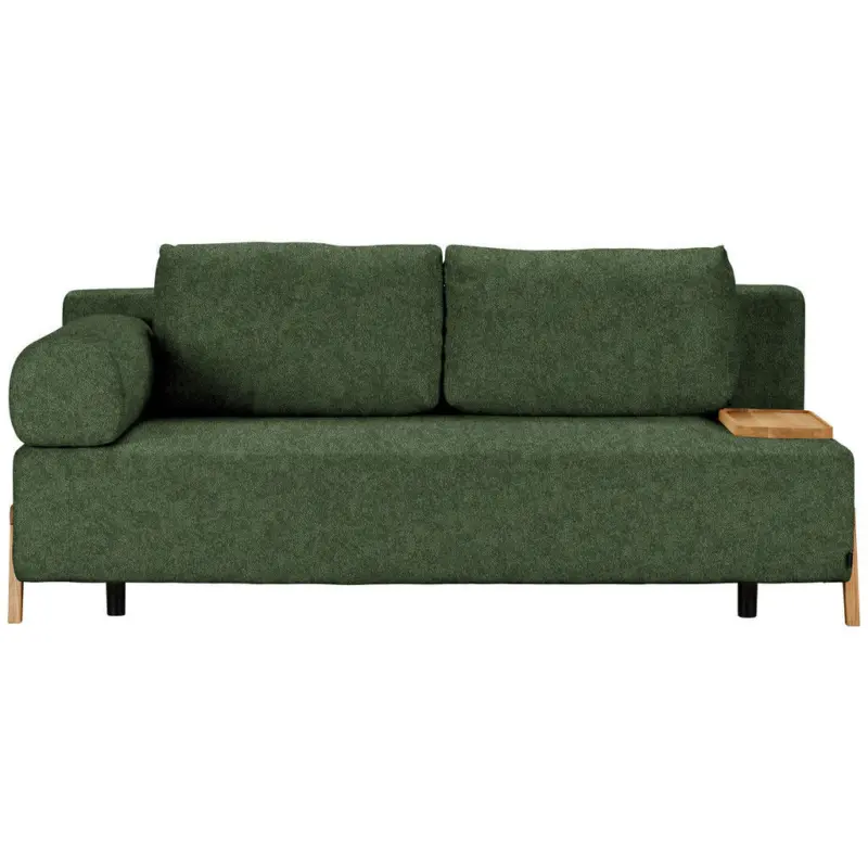 Schlafsofa in Chenille Olivgr&uuml;n