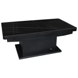 Couchtisch in Metall, Keramik 125-150/49,5-79/70 cm