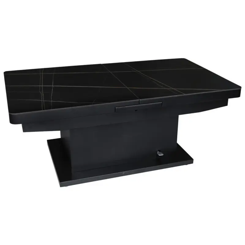 Couchtisch in Metall, Keramik 125-150/49,5-79/70 cm