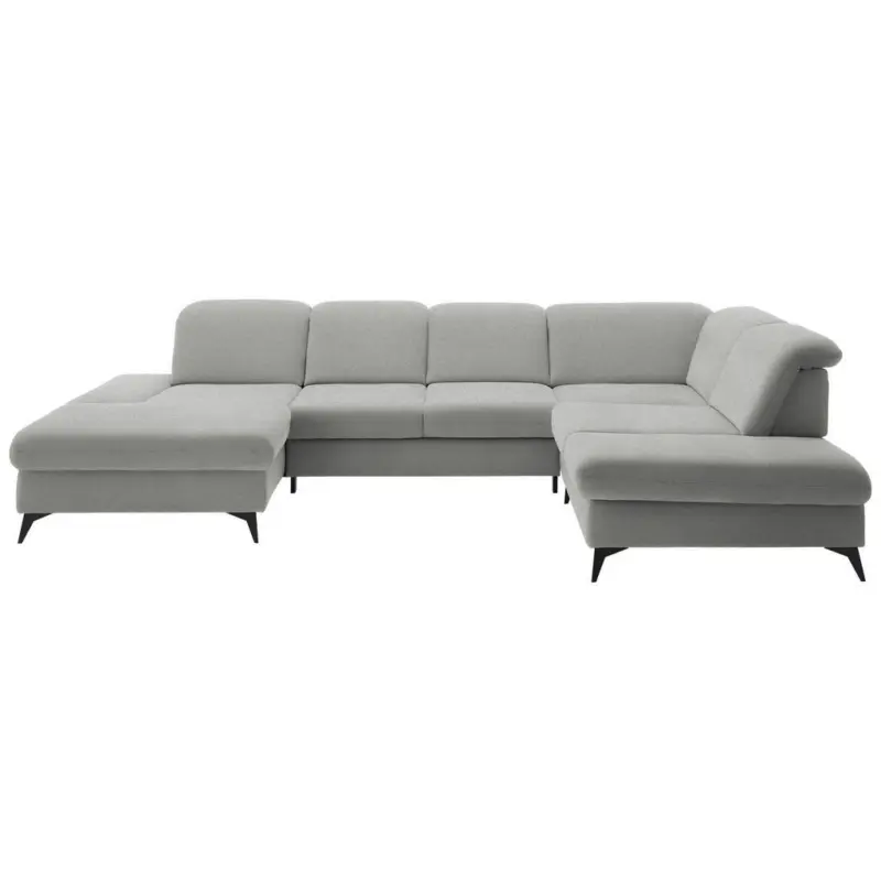 Wohnlandschaft in Chenille Greige