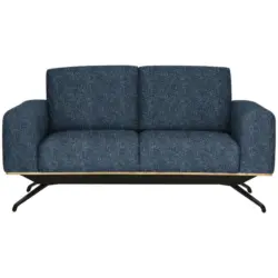 2-Sitzer-Sofa in Struktur Blau