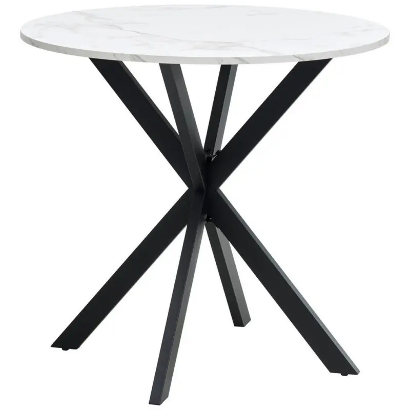 Esstisch in Metall, Holzwerkstoff 80/80/75 cm