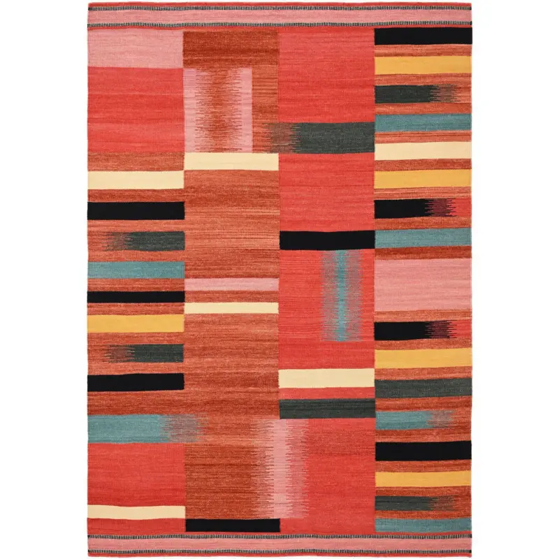 Orientteppich 140/200 cm Valencia Blocks Rot