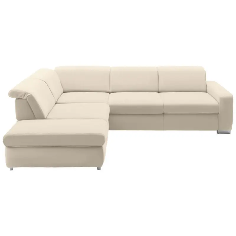 Ecksofa in Webstoff Naturfarben 260/301 cm