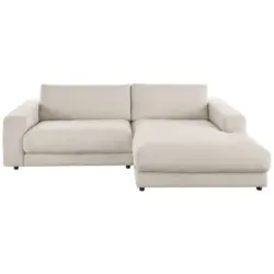 Ecksofa in Cord Hellgrau 270/190 cm
