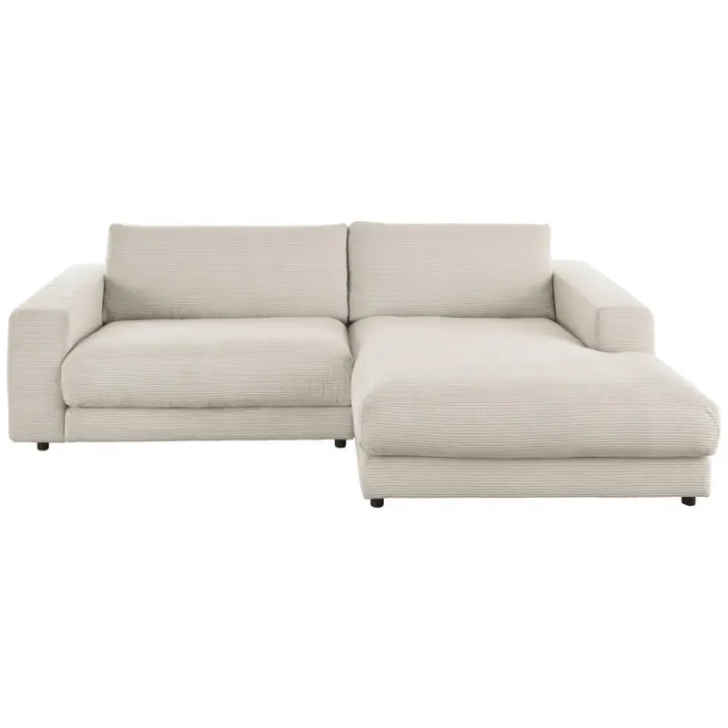 Ecksofa in Cord Hellgrau 270/190 cm