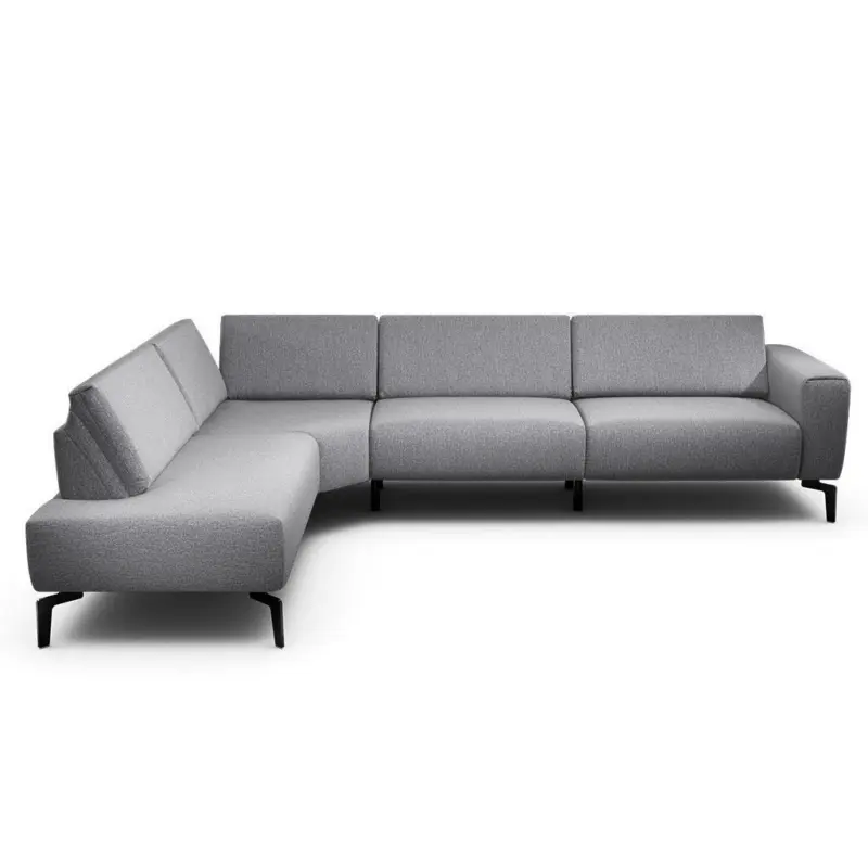 Ecksofa Cosy in Chenille Anthrazit 213/296 cm