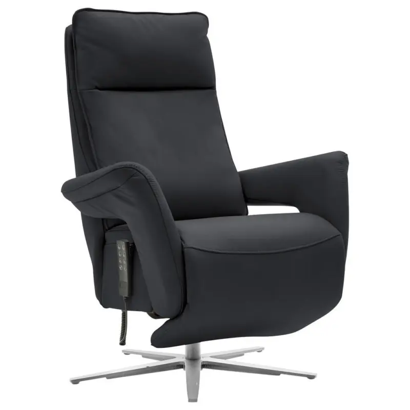 Relaxsessel in Leder Anthrazit