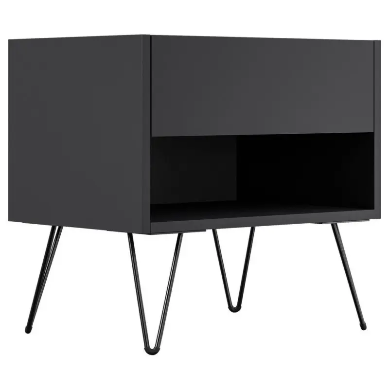 Nachttisch 51,2/50/35,6 cm in Graphitfarben