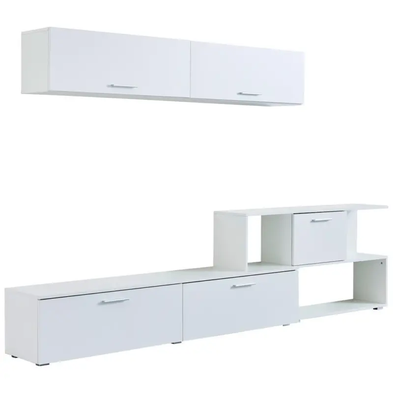 Wohnwand 2-teilig in Wei&szlig; 277/102/35 cm