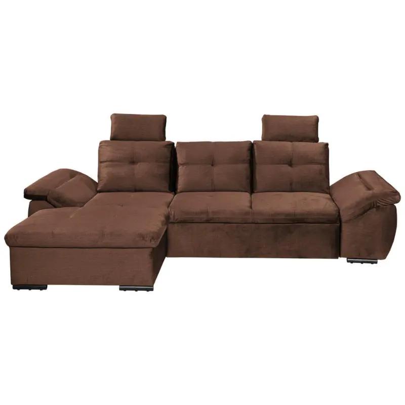 Ecksofa in Mikrovelours Kupferfarben