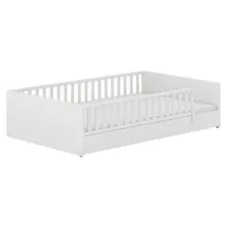 Bodenbett in Wei&szlig;