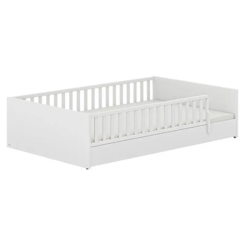 Bodenbett in Wei&szlig;