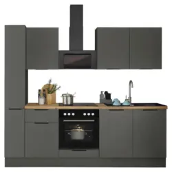 K&uuml;chenblock in Graphitfarben