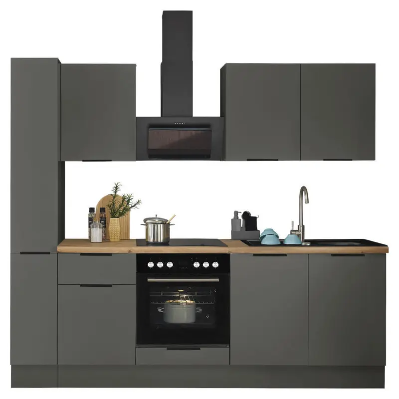 K&uuml;chenblock in Graphitfarben