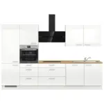 XXXLutz Lauterach - Ihr M&ouml;belhaus bei Bregenz K&uuml;chenleerblock 330 cm in Eichefarben, Wei&szlig; Hochglanz