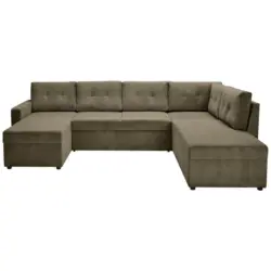 Wohnlandschaft in Cord Olivgr&uuml;n