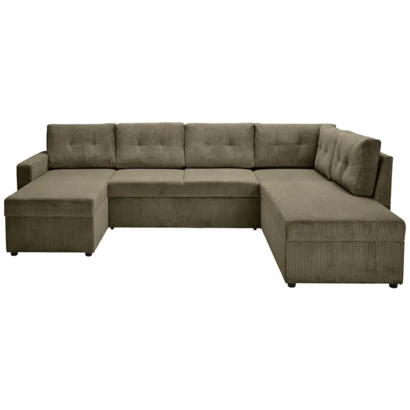 Wohnlandschaft in Cord Olivgr&uuml;n