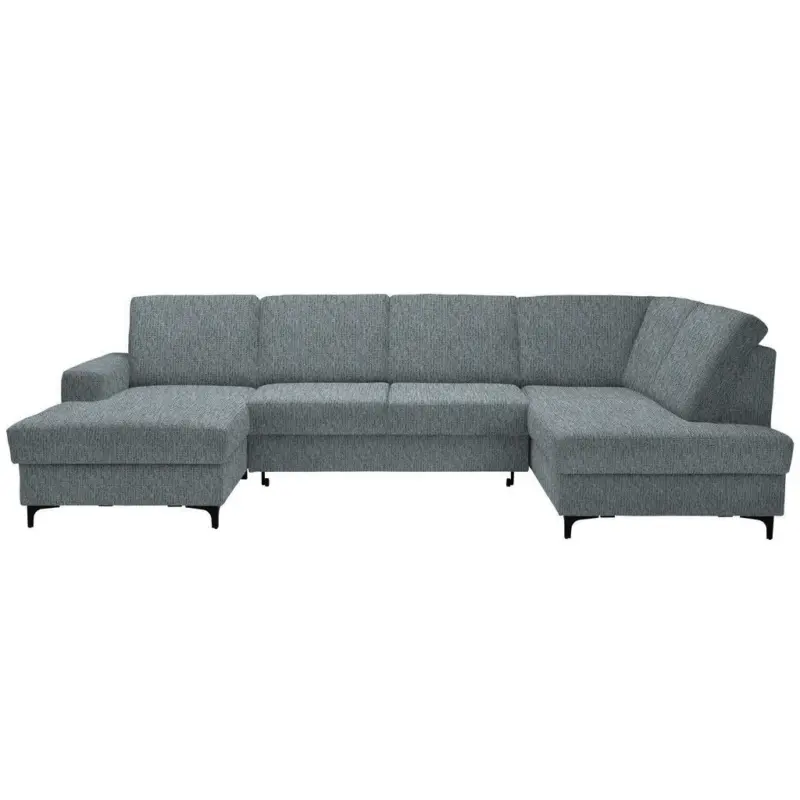 Wohnlandschaft in Webstoff Grau