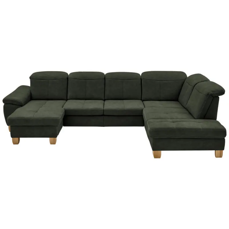 Wohnlandschaft in Mikrofaser Gr&uuml;n