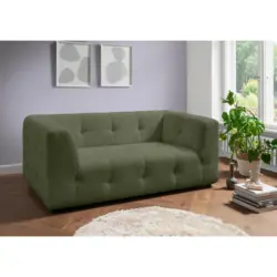 2-Sitzer-Sofa in Mikrofaser Gr&uuml;n