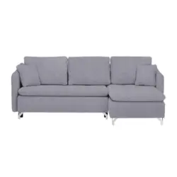 Ecksofa in Struktur Grau 223/146 cm