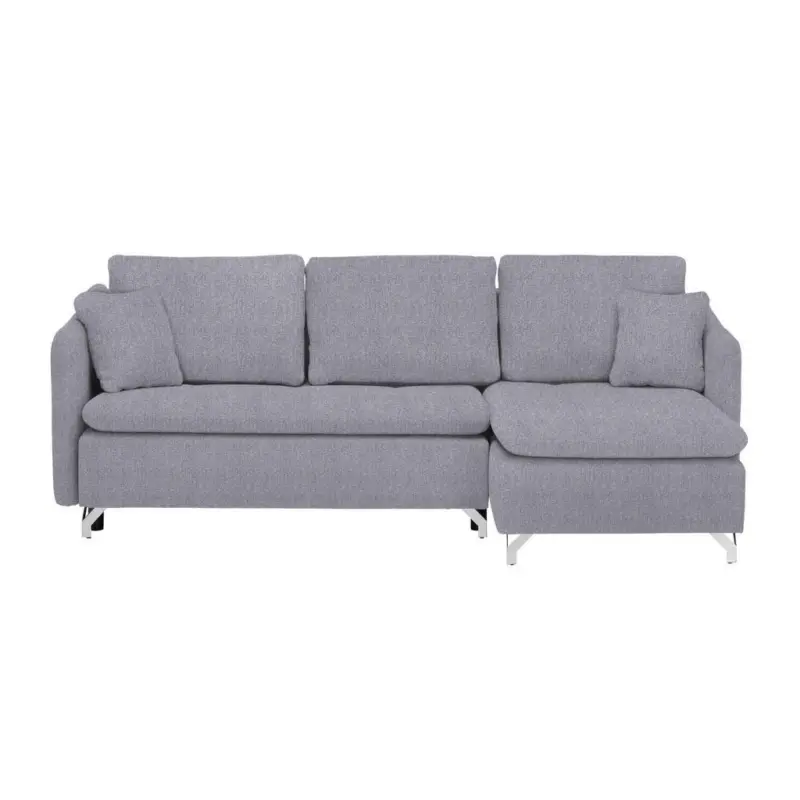 Ecksofa in Struktur Grau 223/146 cm