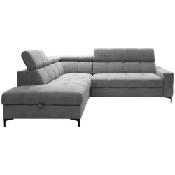 Ecksofa in Struktur Grau 212/254 cm