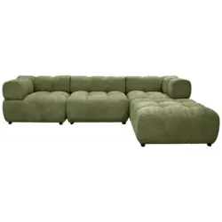 Ecksofa ZAK in Boucl&eacute; Gr&uuml;n 280/186 cm
