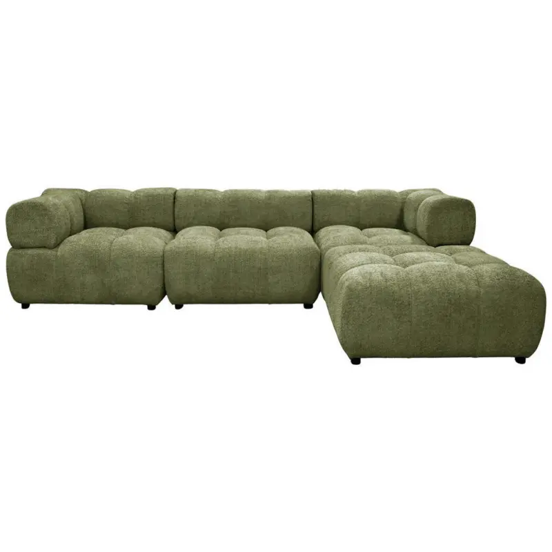 Ecksofa ZAK in Boucl&eacute; Gr&uuml;n 280/186 cm